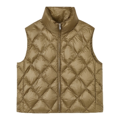 【匈牙利白鹅绒】LANCY/朗姿2025年冬季新款高级感休闲羽绒马甲女