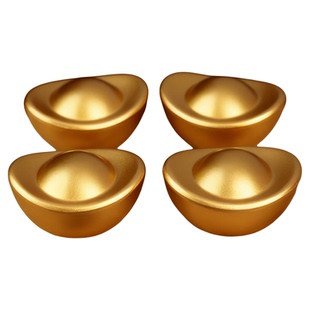 沙金实心小元宝金元宝摆件铜元宝摆件迷你大号元宝聚宝盆招财聚财