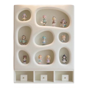 盲盒收纳展示架壁挂式泡泡马特展示盒陈列挂墙上手办柜摆件盲盒墙