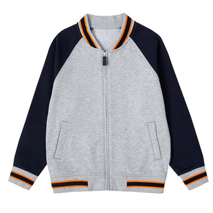 中小学生春秋藏青浅灰插肩棒球服英伦男女童运动服校服套装小学生