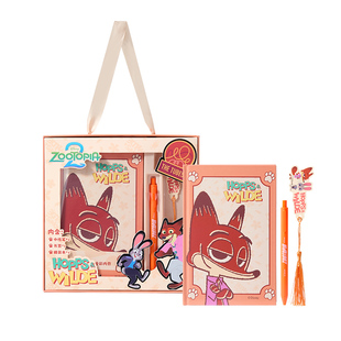 迪士尼手账本学生笔记本套装礼盒疯狂动物城记事本日记本女男生高颜值手帐本文具套装可爱创意开学送礼用本子