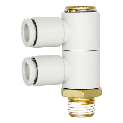 360°旋转-直角三通气管接头-SMC