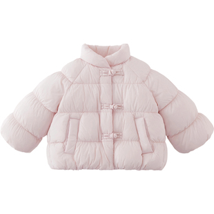 [新中式]马克珍妮女童国风保暖红色羽绒服 宝宝拜年服冬装551716