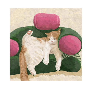 慵懒的猫卡通可爱猫咪客厅