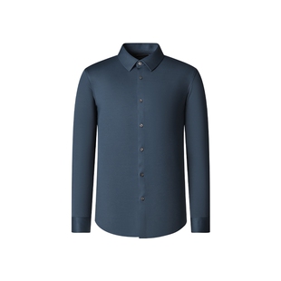 杉杉三防男士衬衫长袖衬衣男装2025秋季新款免烫商务休闲桑蚕丝