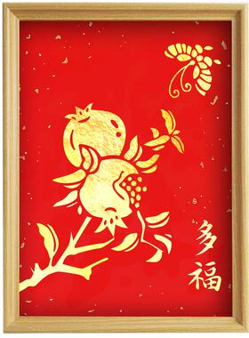 报米花手工diy材料包金箔画礼物