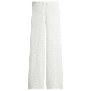 HM春季女装时尚休闲休闲尖头针织束带长裤1278028