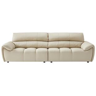 政府补贴全友家居奶油风大象耳朵真皮沙发客厅钢琴键电动功能沙发