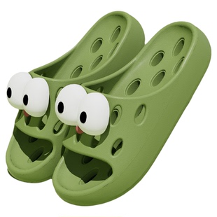 可爱浴室洗澡拖鞋女室内防滑夏季卫生间镂空漏水速干情侣凉拖男士