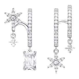 何方HEFANG刘亦菲玫瑰的故事珠宝雪环冰晶耳环轻奢优雅高级感