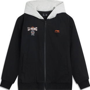 李宁男女童棉服官方旗舰正品大童2026马年红色新年款连帽运动短款