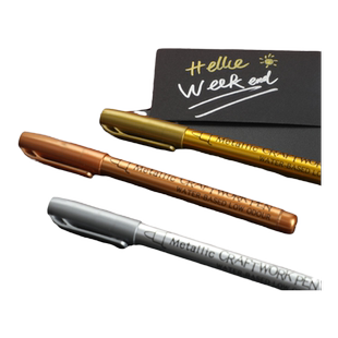 METALLIC COLOR迪斯尼签名笔金色红铜色银色油漆笔相纸照片相册DIY手账黑卡纸火漆印章高光签到笔专用记号笔