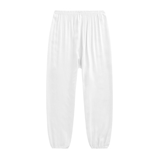 成人纯棉绸太极裤中老年男女晨练裤大码人造棉灯笼裤武术练功裤夏