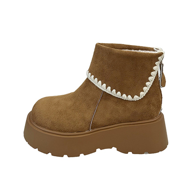 厚底雪地靴加绒勃肯短靴棉鞋