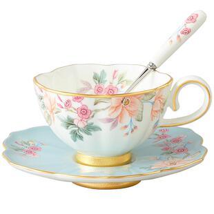 【爆款】永丰源天青时代3头咖啡杯碟陶瓷茶杯咖啡杯轻奢礼物