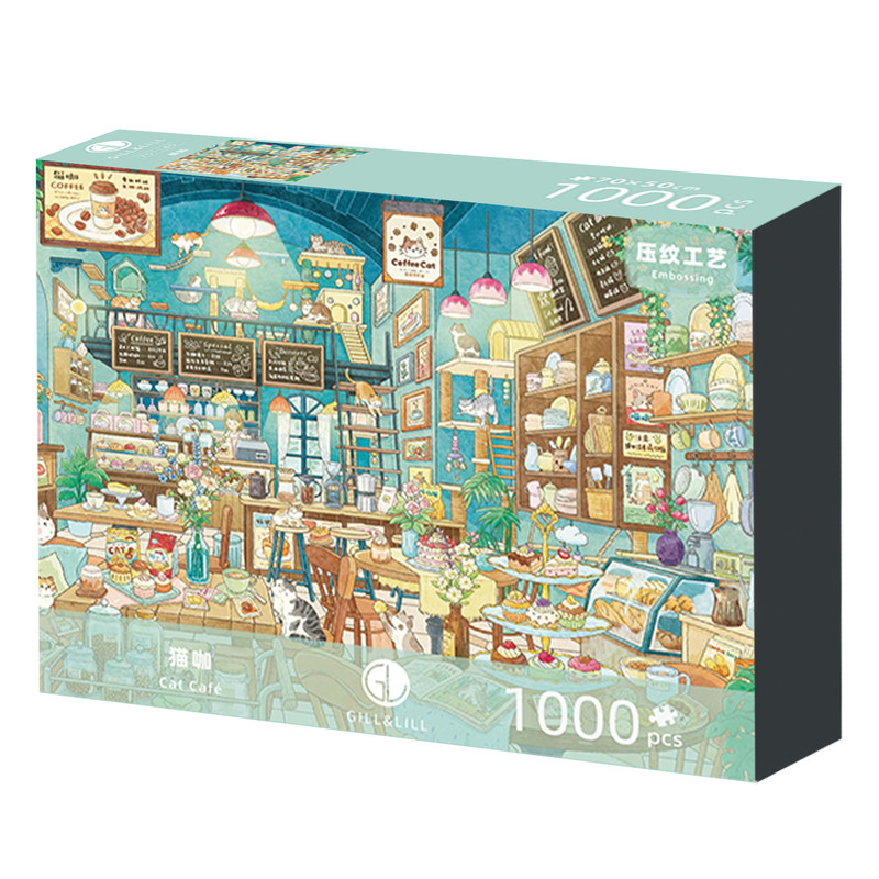 GILL&LILL拼图成人版1000片猫咖