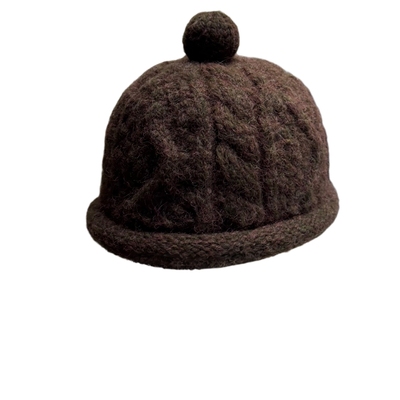 儿童帽子瓜皮2025新款中大男孩宝小痞帅气炸街毛线冬季潮超好看的