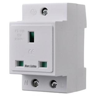 AC30模数化配电箱导轨式插座英式港版13A英制英标方三孔3英规插座