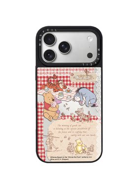 MASFEIL× 野餐维尼适用iPhone17Promax手机壳新款ip15磁吸带支架苹果16Pro套Jo5镜面迪士尼的13pm全包14可爱