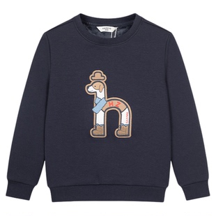 【新年】hazzys哈吉斯童装男女童卫衣2025冬短绒舒适保暖套头上衣