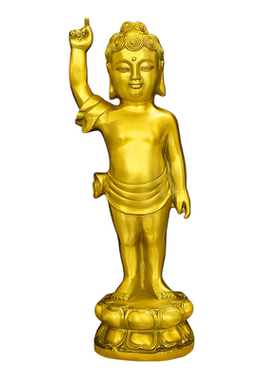 黄铜太子佛佛像家居桌面装饰摆件