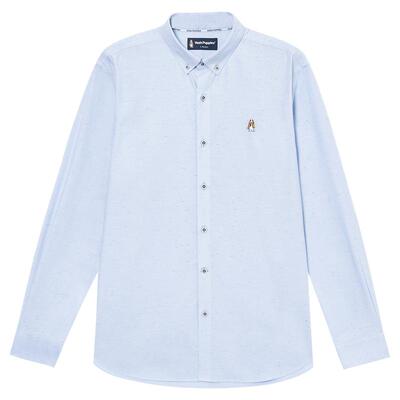 暇步士长袖牛津纺衬衫男装不易皱