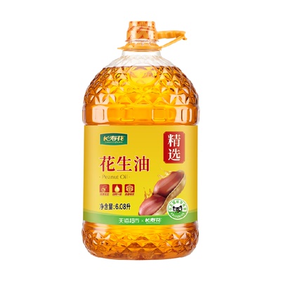长寿花压榨一级花生油6.08L