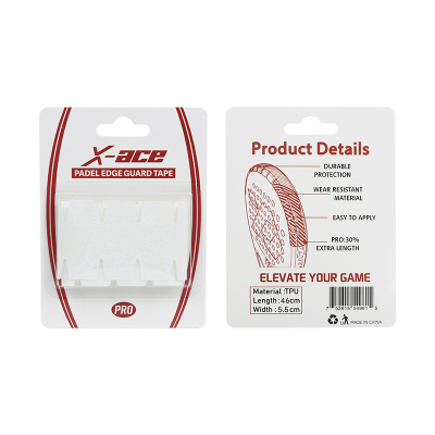 X-ACE板球拍保护条Padel球拍框架保护保护胶带防磨掉漆锯齿保护条