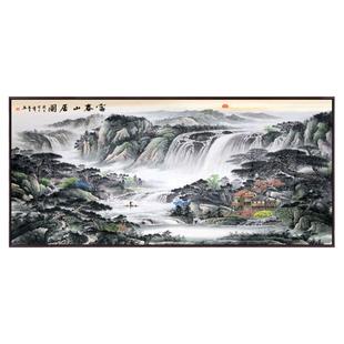 富春山居图十字绣线绣2021新款大幅客厅山水画风景手工自己2022