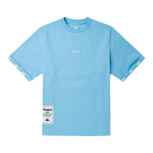 Kappa卡帕短袖男女字母印花运动T恤休闲半袖圆领上衣K0CX2TD18D