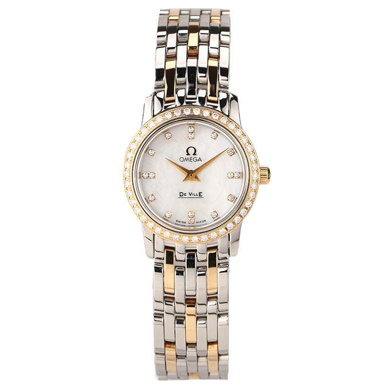 【自营】中古99新OMEGA欧米茄碟飞系列黄金石英手表女4375.75.00