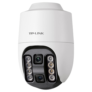 普联TP-LINK摄影头全彩室外球机家用高清无线WIFI网络摄像机监视器PoE监控摄像头TL-IPC6102XD-A4双目广角版