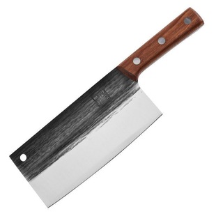 正宗阳江炮弹钢锻打菜刀家用厨房老式斩切刀厨师切片手工专用家用