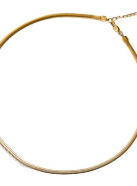 意大利镀18K金软蛇骨链不掉色