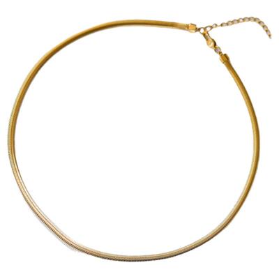 意大利镀18K金软蛇骨链不掉色