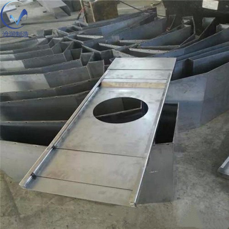 机床导轨钢板防护罩钢制伸缩防尘罩304不锈钢伸缩导轨护板