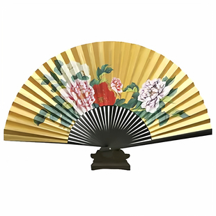 北山街戏曲泥金折扇玩扇戏曲扇子双面手绘贵妃醉酒表演纸扇黑色扇