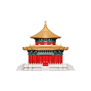 千年榫营造御花园千秋亭中国古建筑榫卯结构积木鲁班榫卯积木玩具