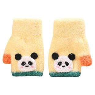 宝宝手套冬天婴儿半指不分指可爱卡通男童女童幼儿1-2-3-4岁露指