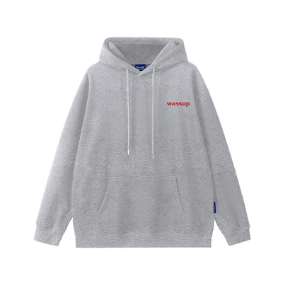 正品WASSUPHEODS加绒连帽卫衣潮