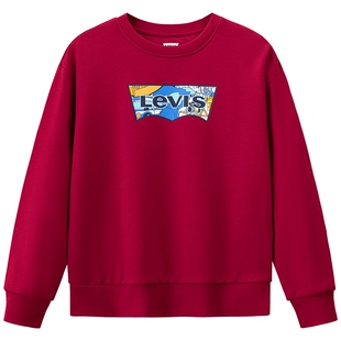 【新年马年】李维斯男童套装儿童运动红色2026春季拜年服过年衣服