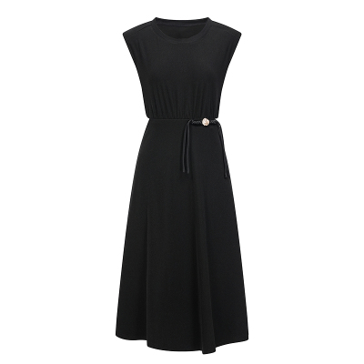 EF显瘦针织圆领中长裙