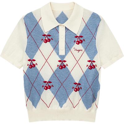 乌丫动感樱桃复古经典POLO衫