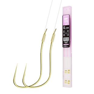 川泽曲柄金袖鱼钩有刺无刺子线双钩成品绑好防缠绕鱼钩袖钩鲫鱼钩