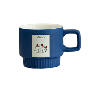 MOLA.Stack.杯具克莱因蓝动物咖啡杯陶瓷杯子情侣马克杯 | 蓝叠