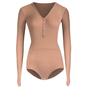 dancebaby拉丁舞衣服女舞蹈服练功服上衣新款形体跳舞服长袖YS424