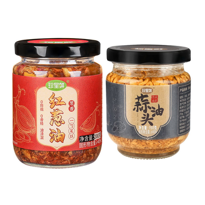 珍星鲜蒜头油旗舰店正宗潮汕特产红葱油商用炸蒜头酥烧烤汤粉调料
