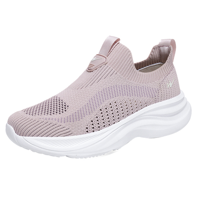 双星老人鞋轻便健步女鞋舒适不累脚软底轻便一脚蹬老年妈妈运动鞋