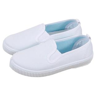 儿童小白鞋白布鞋学生鞋幼儿园男童女童室内纯白鞋帆布鞋表演单鞋