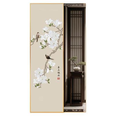 隐藏式推拉全身镜挂画客厅入户